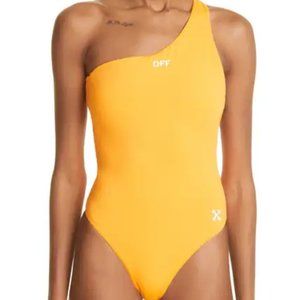 Off-White Logo One-Shoulder One-Piece Swimsuit 6 US 40 EU